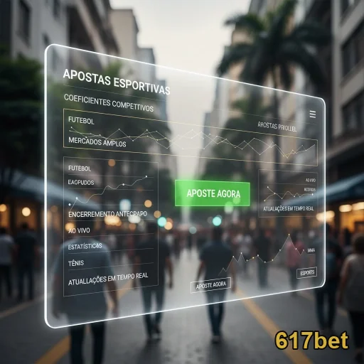 Usuário navega no aplicativo da 617bet para apostas esportivas.