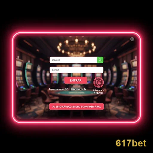 Tela do 617bet com login para jogos de cassino VIP.