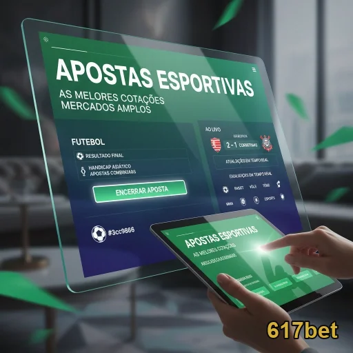 Tela da plataforma 617bet exibindo apostas esportivas.