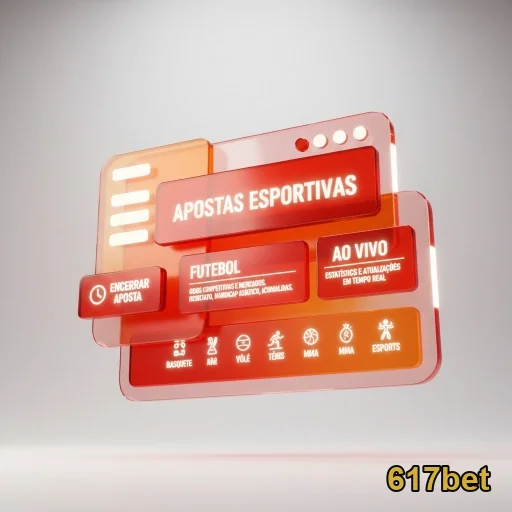 Interface da 617bet destacando seções de apostas esportivas.