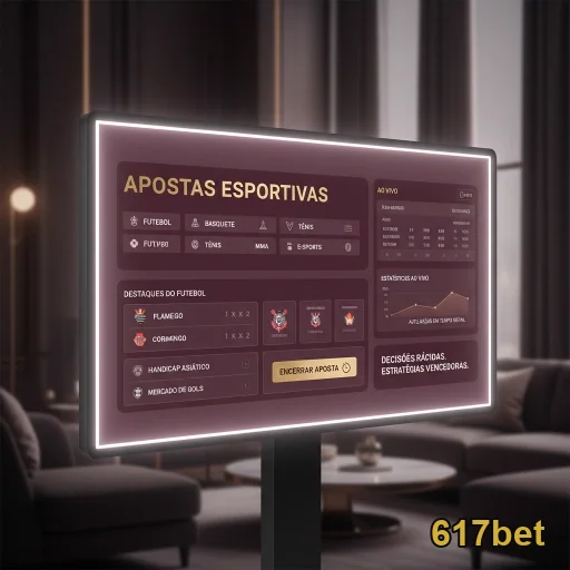 Tela do aplicativo 617bet mostrando apostas em esportes.