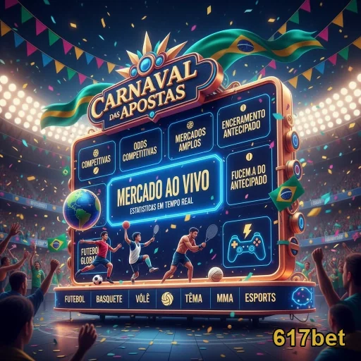 Plataforma 617bet destacando jogos ao vivo e serviços VIP.
