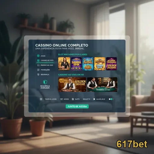 Tela do site 617bet destacando os serviços VIP e jogos ao vivo.