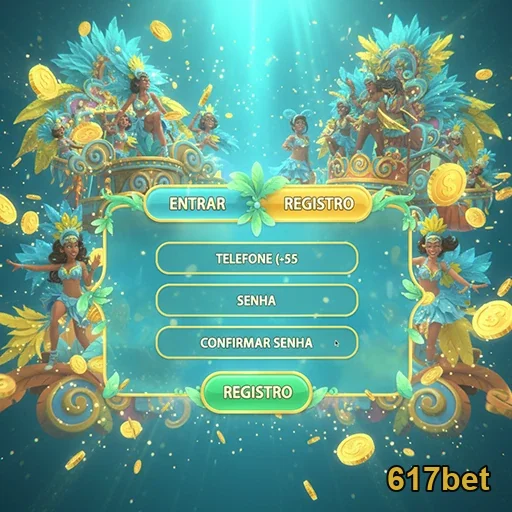 Interface de registro do 617bet com dealers ao vivo.