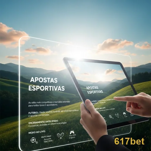 Jogador interagindo com apostas esportivas na 617bet.
