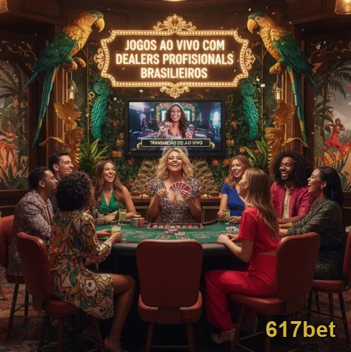 Jogos de cassino ao vivo com dealers da 617bet em ação.