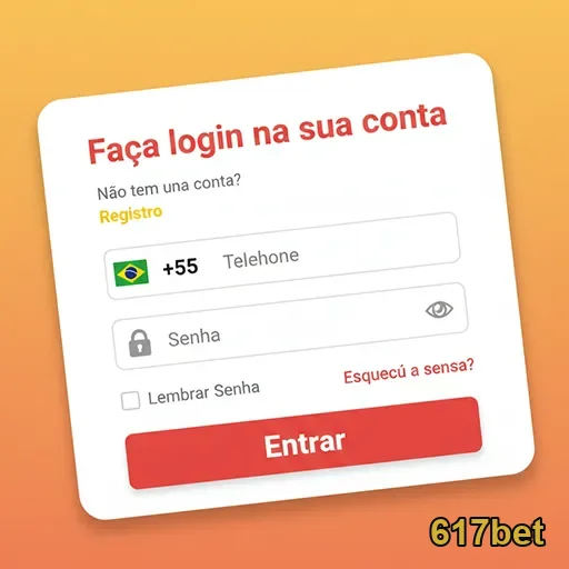 Tela de login da plataforma 617bet com segurança na entrada.