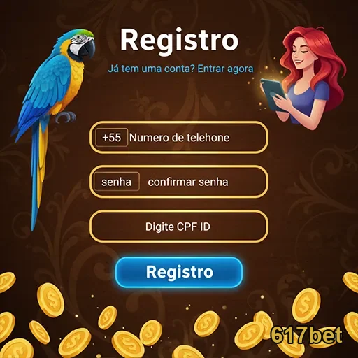 Tela de registro da 617bet com um formulário para novos jogadores.