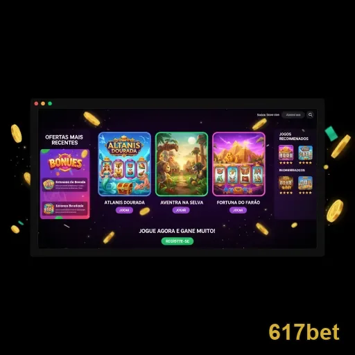 Tela do aplicativo 617bet com jogos de cassino disponíveis.