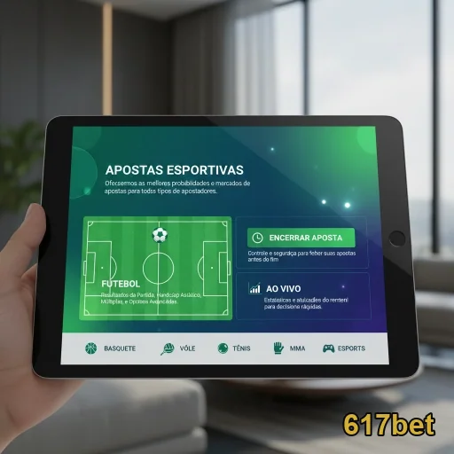 Tela do site 617bet com opções de apostas esportivas ao vivo.