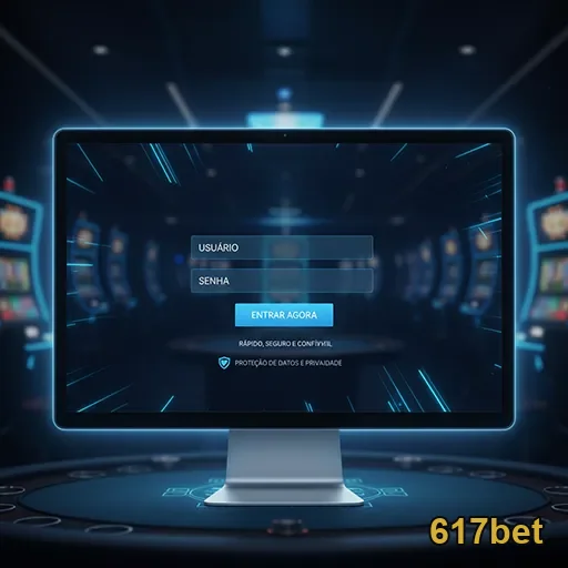 Tela de login da 617bet para acesso aos serviços VIP.