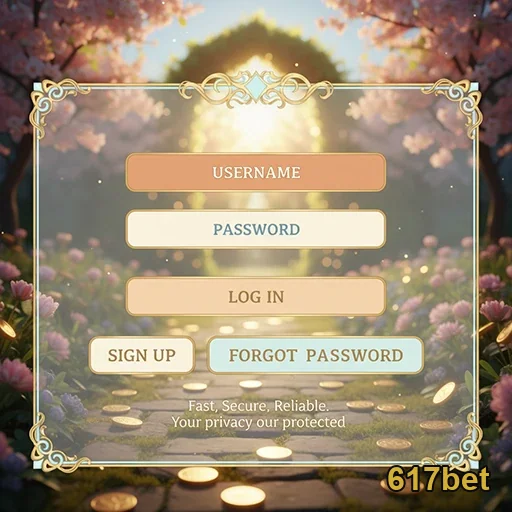 Tela de login da 617bet com campos de acesso e segurança.